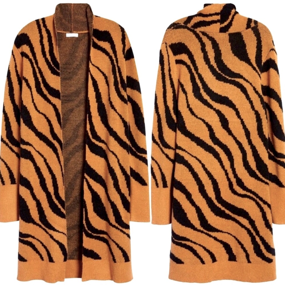Leith Zebra Print Cardigan! Good as New!!